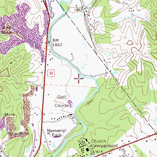 Topographic Map of Summersville Middle School, WV
