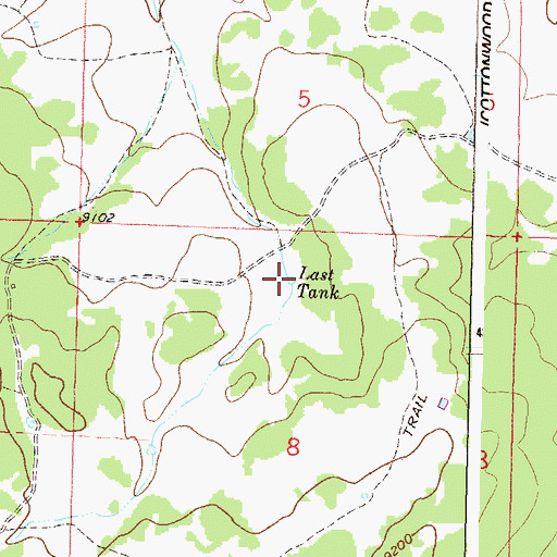 Topographic Map of Last Tank, CO
