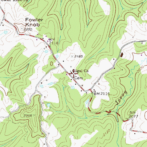 Topographic Map of Gilgal Cemetery, WV