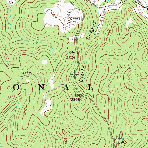 Topographic Map of Nicholas School (historical), WV