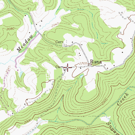 Topographic Map of Pleasant Hill Cemetery, WV