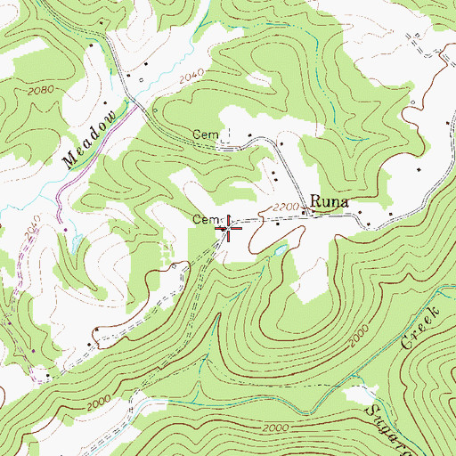 Topographic Map of Pleasant Hill United Methodist Church, WV