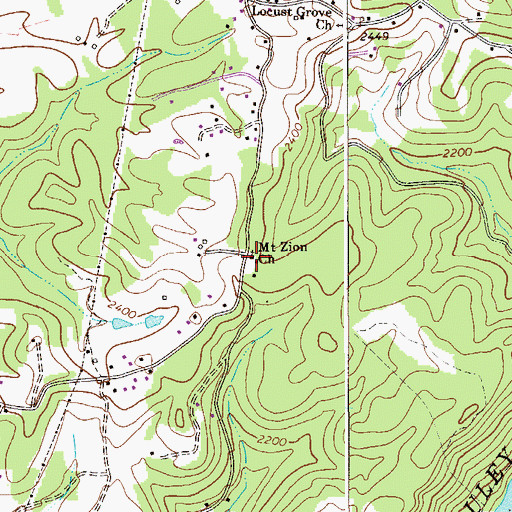 Topographic Map of Shindle School (historical), WV