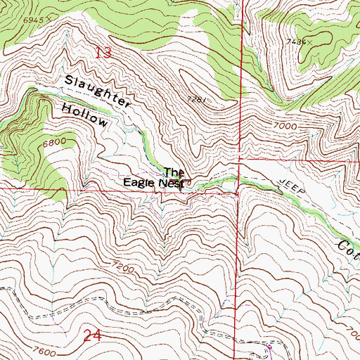 Topographic Map of The Eagle Nest, CO