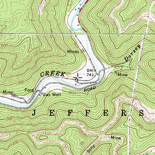 Topographic Map of Victor School (historical), WV