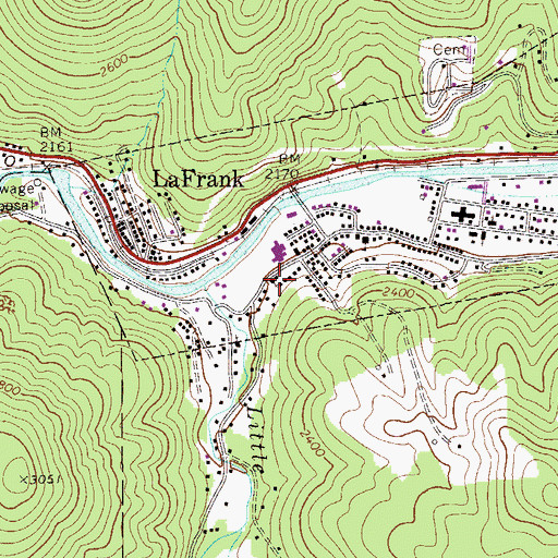 Topographic Map of Riverside Baptist Church, WV