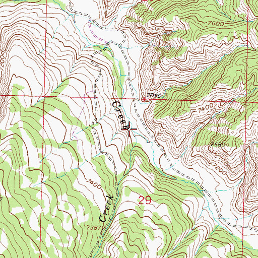 Topographic Map of Spring Creek, CO