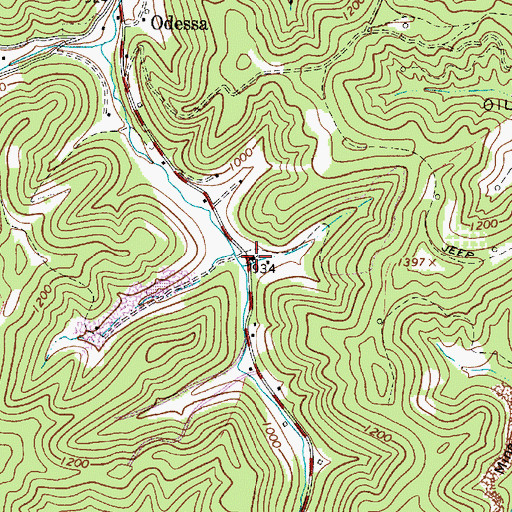 Topographic Map of Bethel Community Church, WV