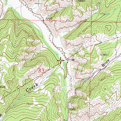 Topographic Map of Tom Creek, CO