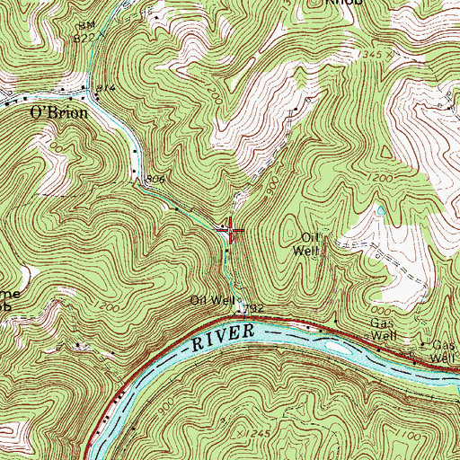 Topographic Map of Frame Knob (historical), WV