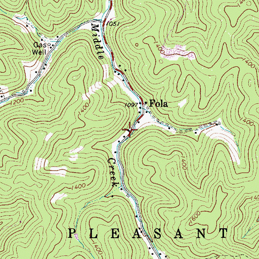 Topographic Map of Rosetta School (historical), WV
