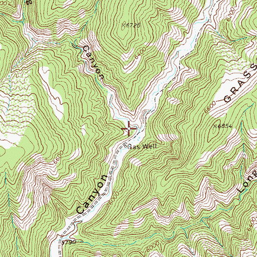 Topographic Map of Spring Canyon, CO