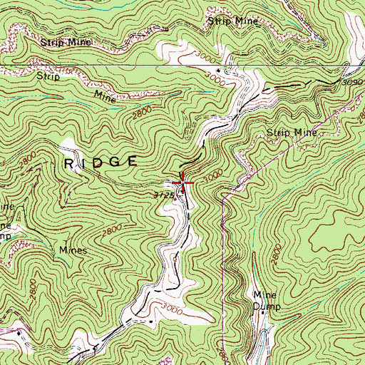 Topographic Map of Black, WV