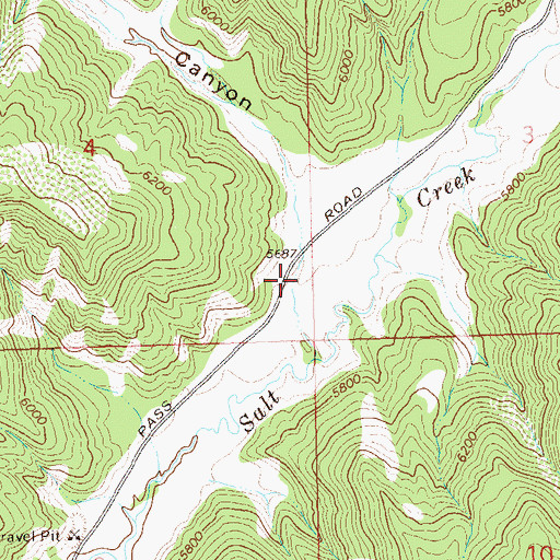 Topographic Map of Ashford Canyon, CO