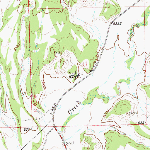 Topographic Map of Young Ranch, CO