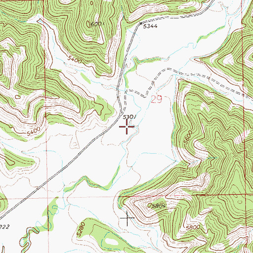 Topographic Map of Munger Creek, CO