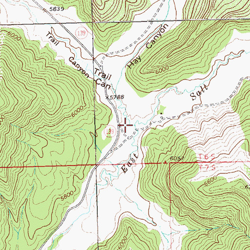 Topographic Map of Trail Canyon, CO