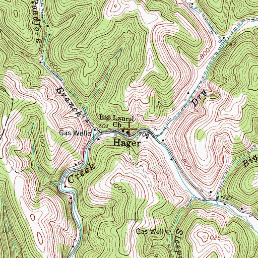 Topographic Map of Hager School (historical), WV
