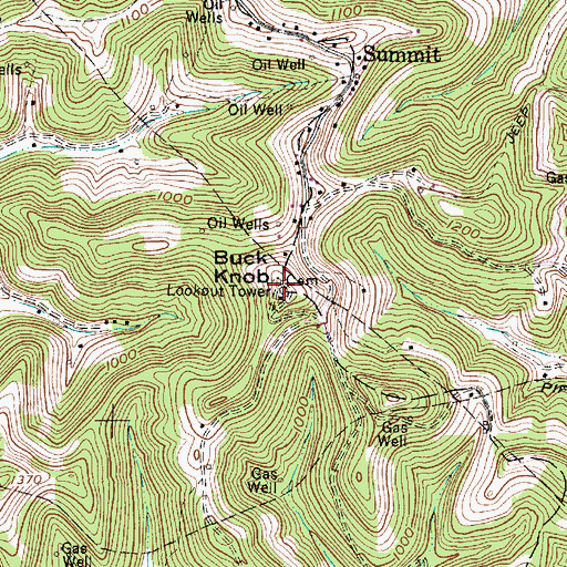 Topographic Map of Moore Cemetery, WV