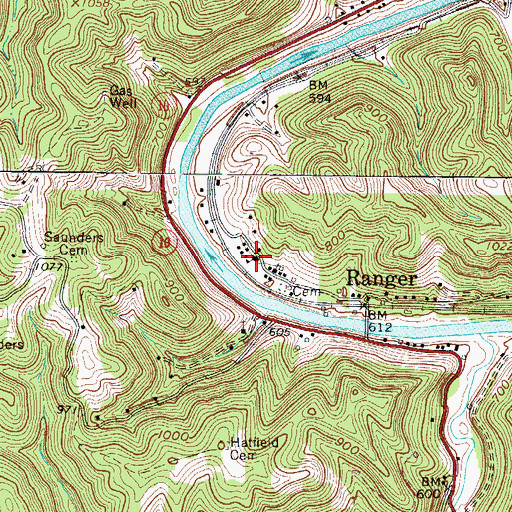 Topographic Map of Ranger Elementary School, WV