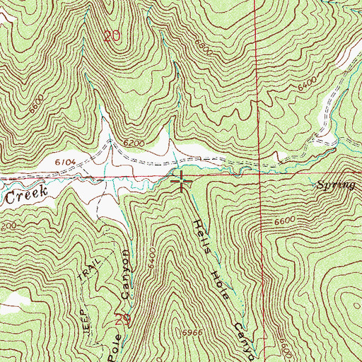 Topographic Map of Hells Hole Canyon, CO