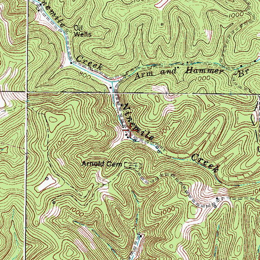 Topographic Map of Spears (historical), WV