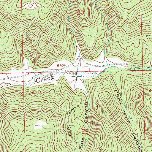 Topographic Map of Pole Canyon, CO