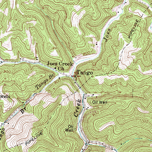Topographic Map of Tango School (historical), WV