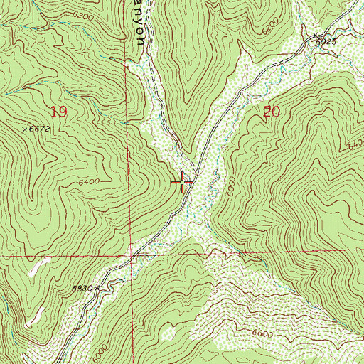 Topographic Map of Post Canyon, CO