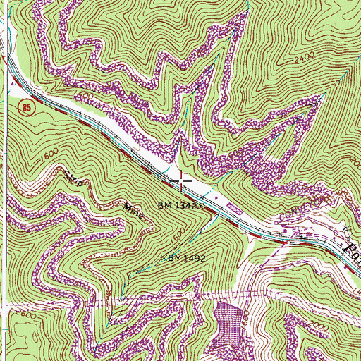 Topographic Map of Echart (historical), WV