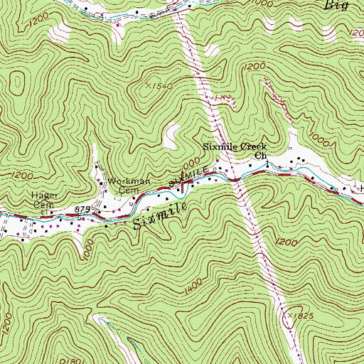 Topographic Map of Havana, WV