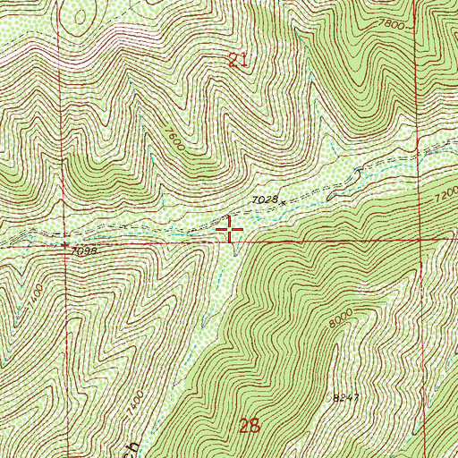 Topographic Map of Sawmill Gulch, CO
