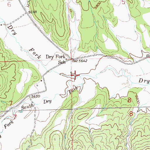 Topographic Map of North Dry Fork, CO