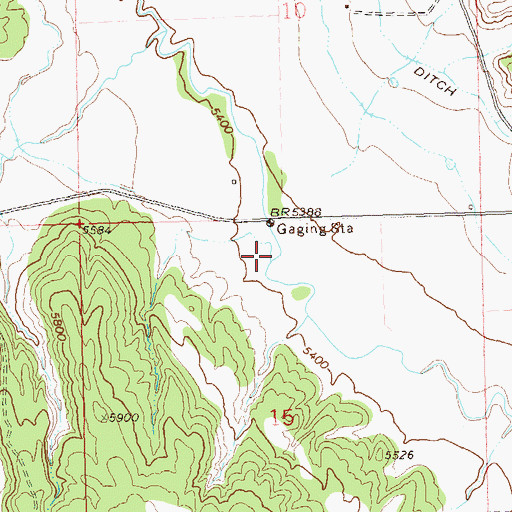 Topographic Map of Kimball Creek, CO