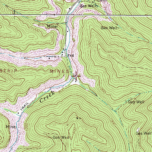 Topographic Map of Sterling (historical), WV
