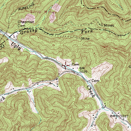 Topographic Map of Estep, WV