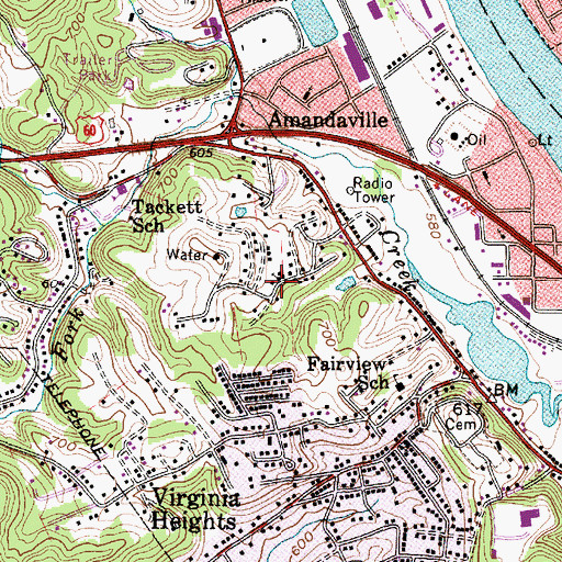 Topographic Map of Apostolic Free Church of God, WV