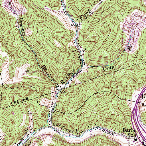 Topographic Map of Atkinson School (historical), WV