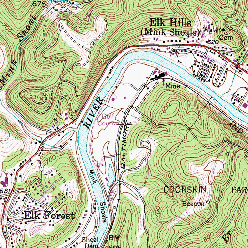 Topographic Map of Barlow (historical), WV