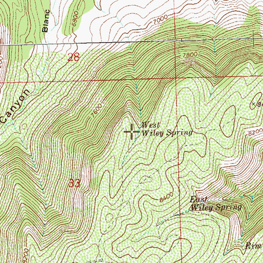 Topographic Map of West Wiley Spring, CO