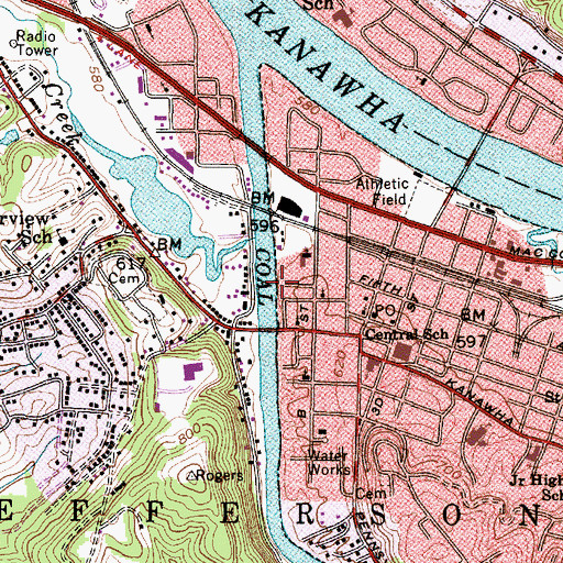 Topographic Map of Chilton House, WV