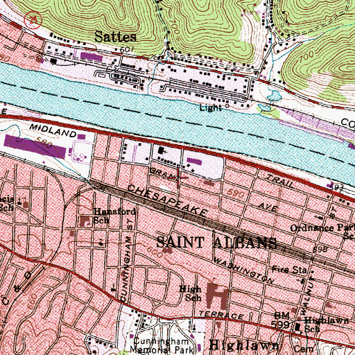 Topographic Map of Church of God, WV