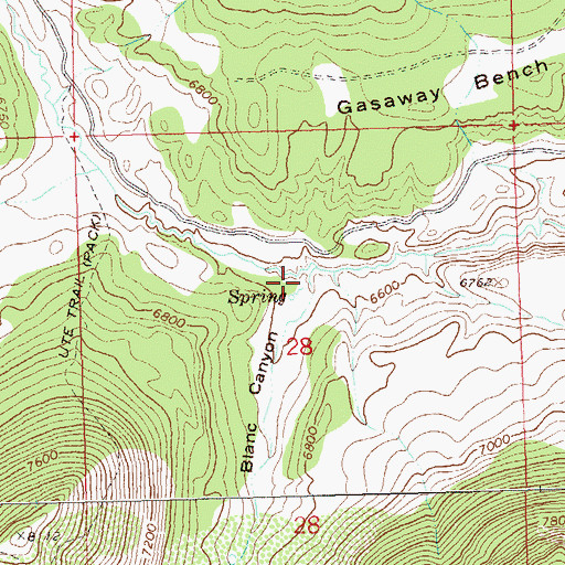 Topographic Map of Blanc Canyon, CO