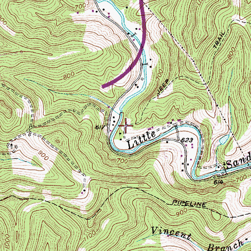 Topographic Map of Copenhaver (historical), WV