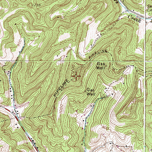 Topographic Map of Crabapple Knob, WV