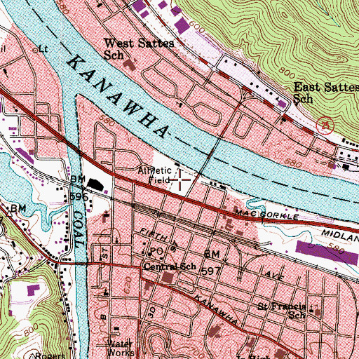 Topographic Map of Crawford Field, WV