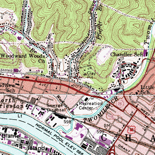 Topographic Map of Faith Tabernacle Church, WV
