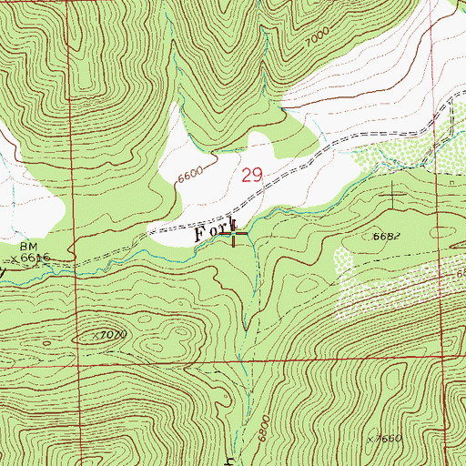 Topographic Map of Lion Gulch, CO