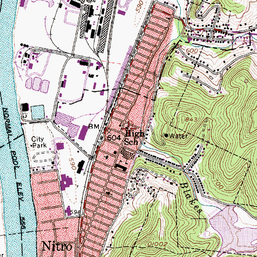 Topographic Map of Holy Trinity Catholic Church, WV