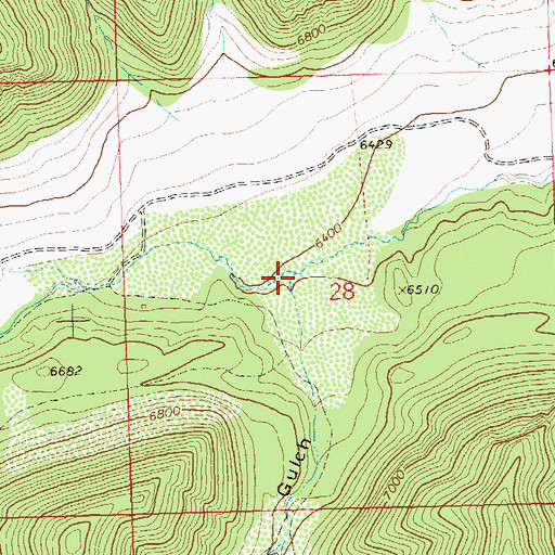 Topographic Map of Bledsaw Gulch, CO